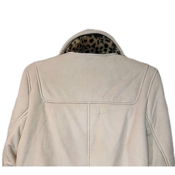 Utex Design Faux Micro Suede/Fur Leopard Print Interior Jacket Size Small (READ) - Picture 5 of 7